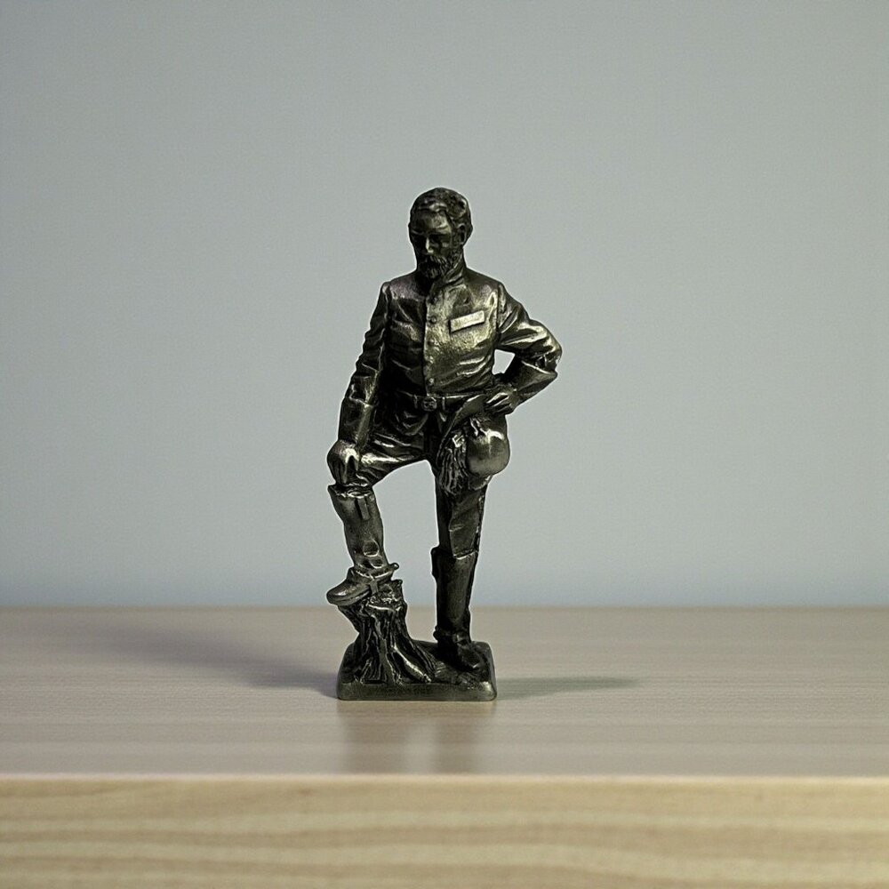 Franklin Mint 1863 Calvary Captain American Military Sculpture Figurine - 1983